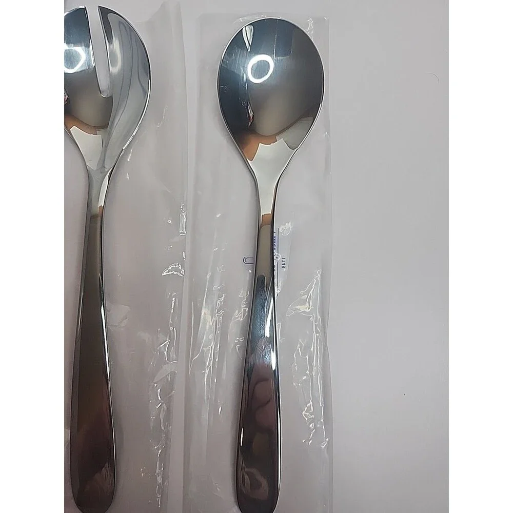 Villeroy & Boch Daily Line Collection Sald Servers 2 Pc Set 18/10 Stainless NIB